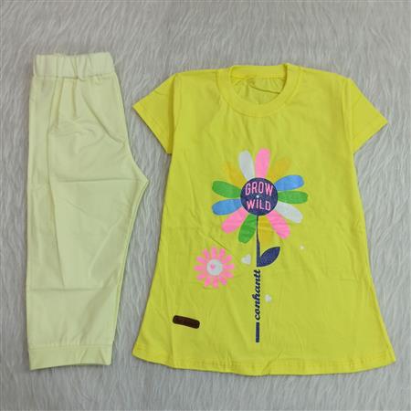 تیشرت شلوارک گل رنگی