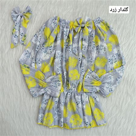 شومیز مجلسی پاپیونی همراه با گیره سر