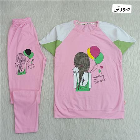ست تیشرت شلوار دخترانه دختر و بادکنک