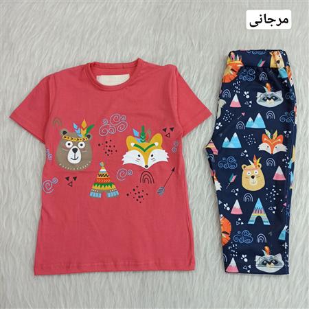 تیشرت شلوارک حیوانات سرخپوست