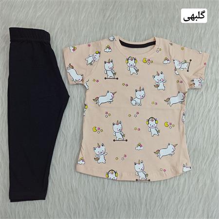 تیشرت شلوارک گربه شاخدار موزیکی