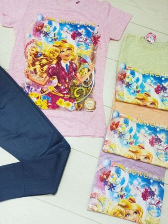 ست تیشرت شلوار  jewel love
