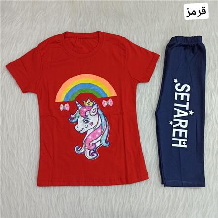 تیشرت شلوارک پاپیونی تکشاخ