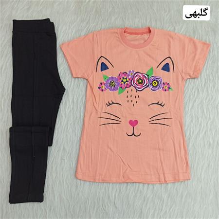 تیشرت شلوار پیشی گلگلی