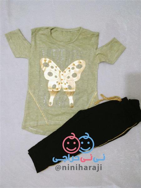 دوتیکه طلاکوب لمه دار پروانه