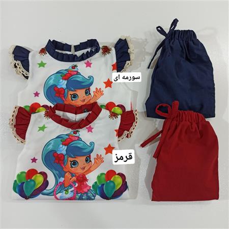 تاپ شلوارک دختر توت فرنگی و بادکنک