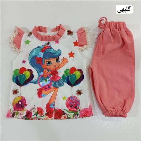 تاپ شلوارک دختر توت فرنگی و بادکنک
