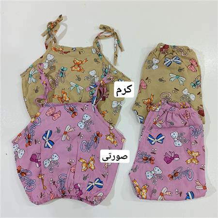 تاپ شلوارک نخی پاپیونی