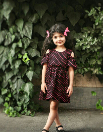 سارافن کتان خال خالی توپی
