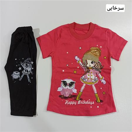 تیشرت شلوارک جغد و دخترک کلاه دار