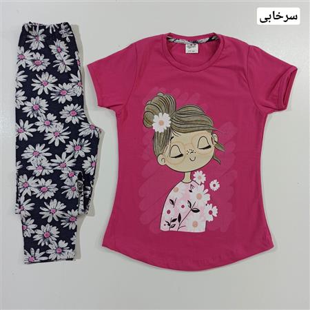 تیشرت شلوار دختر عینکی