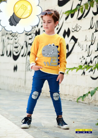 ست بلوز شلوار بیرونی دایناسور
