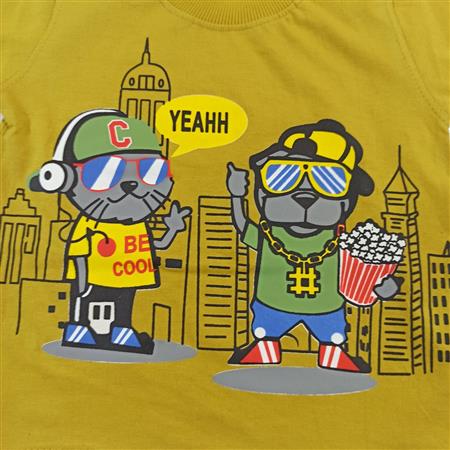 تیشرت شلوارک گربه و سگ popcorn