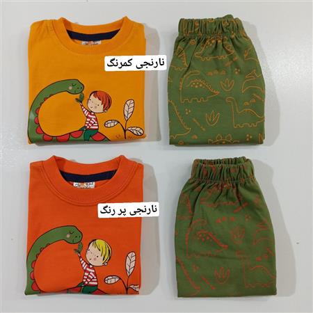 تیشرت شلوارک پسرک دایناسور سوار