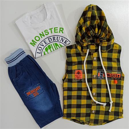 سه تیکه چهارخونه Monster