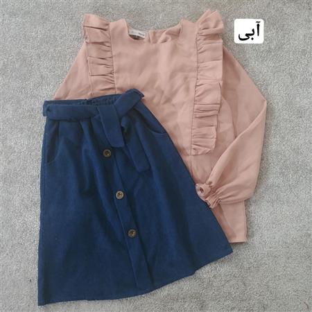 شومیز دامن چیندار تکسایز