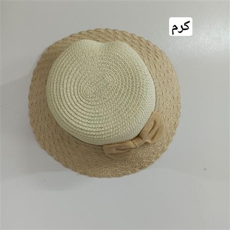 کلاه کنفی دخترانه دورچین پاپیون دار