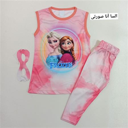تاپ شلوار راحتی طرح میکس با چشم بند