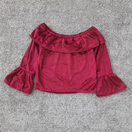 بلوز مخمل زرشکی تکسایز