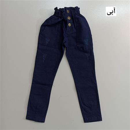 شلوار طرح لی کمر کش سه دکمه