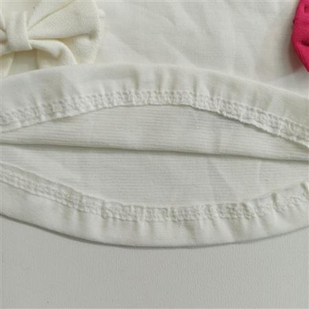 تیشرت تک دخترانه پاپیون رنگی سایز بزرگ