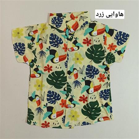 پیراهن نخی اسپرت هاوایی