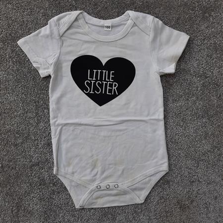 بادی و شورت سفید Little sister تکسایز