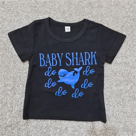 تیشرت مشکی Baby Shark تکسایز