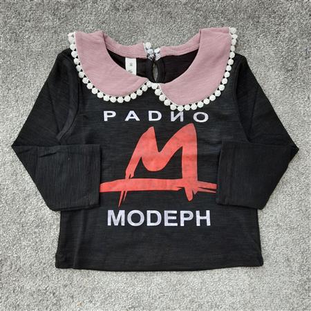 بلوز مشکی یقه پوم دار Modeph تکسایز