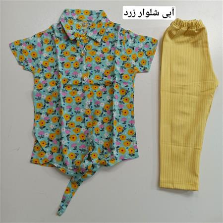 شومیز شلوار نخی طرح گل