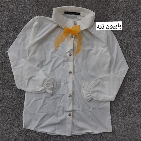 پیراهن سفید پاپیون دار تکسایز