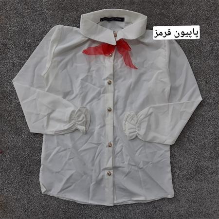 پیراهن سفید پاپیون دار تکسایز