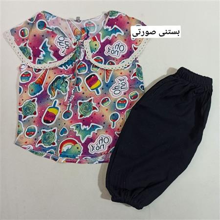 تاپ شلوارک یقه ب ب