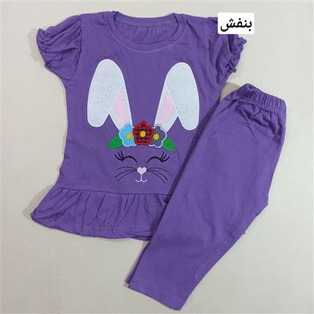 تیشرت شلوارک خرگوش سه گل