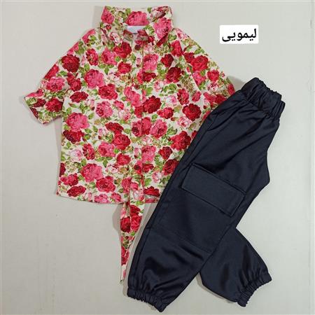 پیراهن شلوار گل رز گره ای