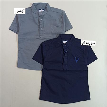 پیراهن کتان یقه French سایز بزرگ