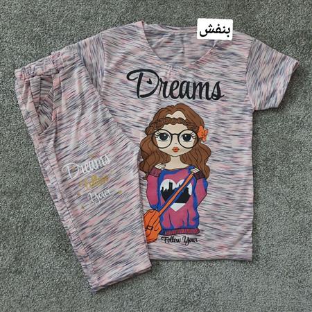 تیشرت شلوارک دخترک Dreams تکسایز