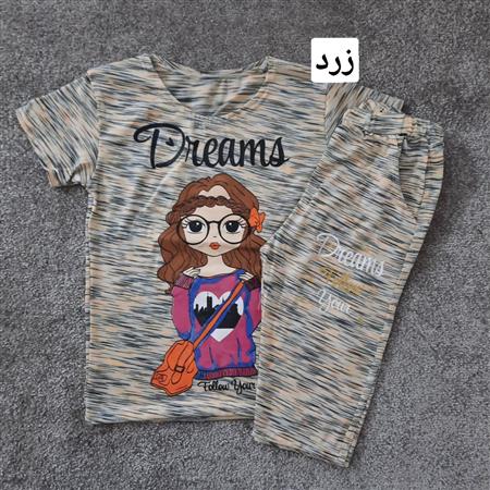 تیشرت شلوارک دخترک Dreams تکسایز