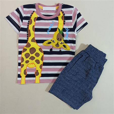 تیشرت شلوارک زرافه وارونه
