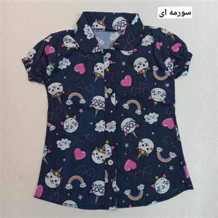 پیراهن تک دخترانه گربه تکشاخ