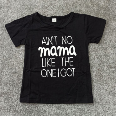 تیشرت تک مشکی Mama like تکسایز
