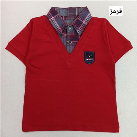 تیشرت تک یقه دار سامان سایز کوچک