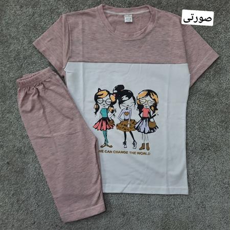 تیشرت شلوارک سه دختر تکسایز