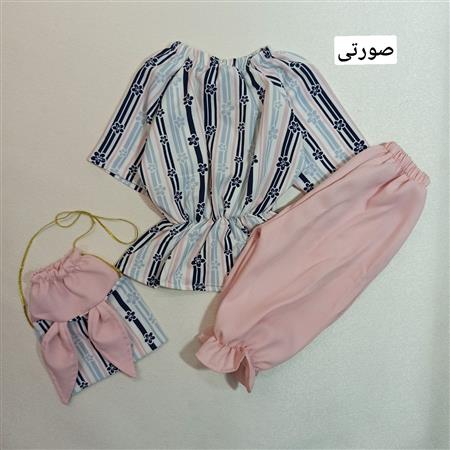 شومیز شلوارک مریم همراه با کیف