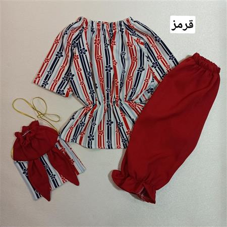شومیز شلوارک مریم همراه با کیف