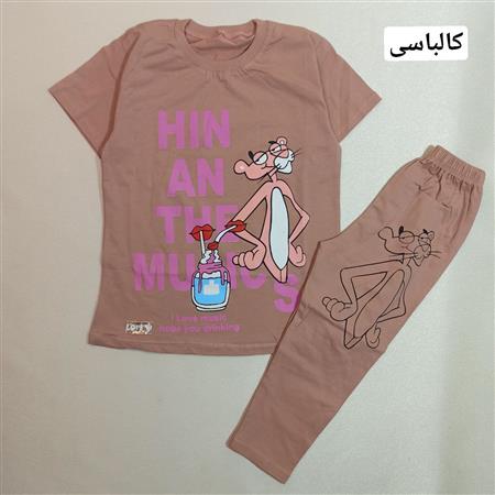 تیشرت شلوارک پلنگ صورتی