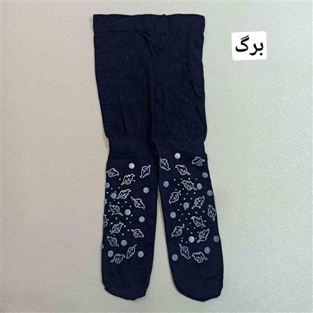 جوراب شلواری نگینی برگ و پاپیون