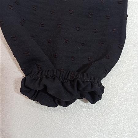 شومیز شلوارک مشکی پایین کش تک گل
