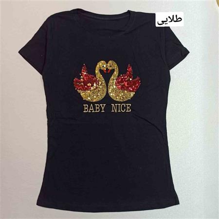 تیشرت مشکی قو پولکی
