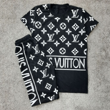 تیشرت شلوارک مشکی Louis vuitton تکسایز